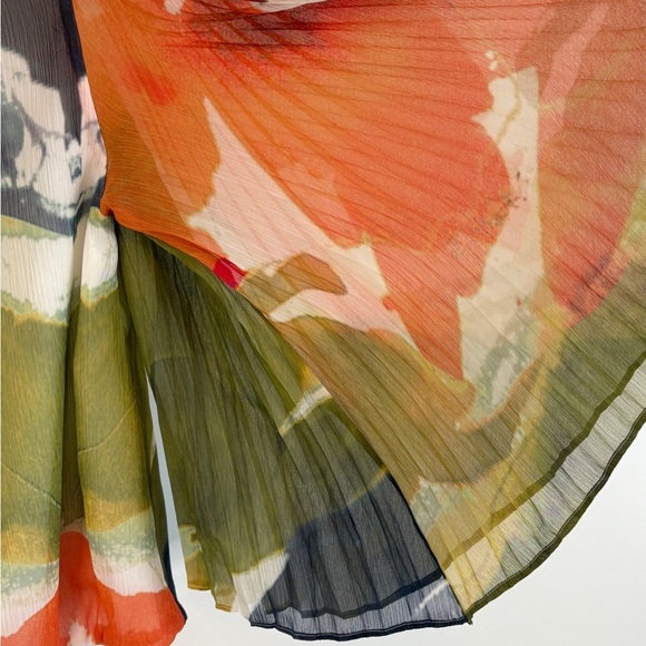 Alice & Olivia Multicolor Pleated Women's Top - Picture 4 of 7